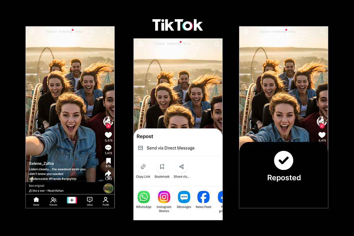 reposting tiktok videos