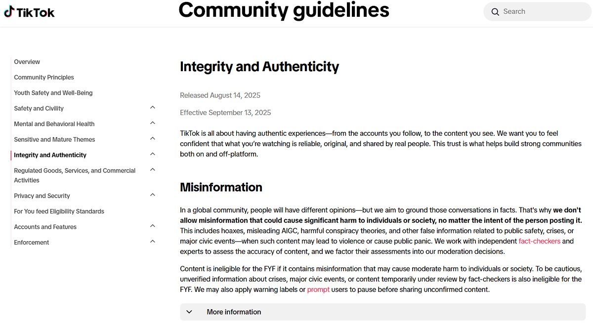 stay compliant with tiktok’s guidelines