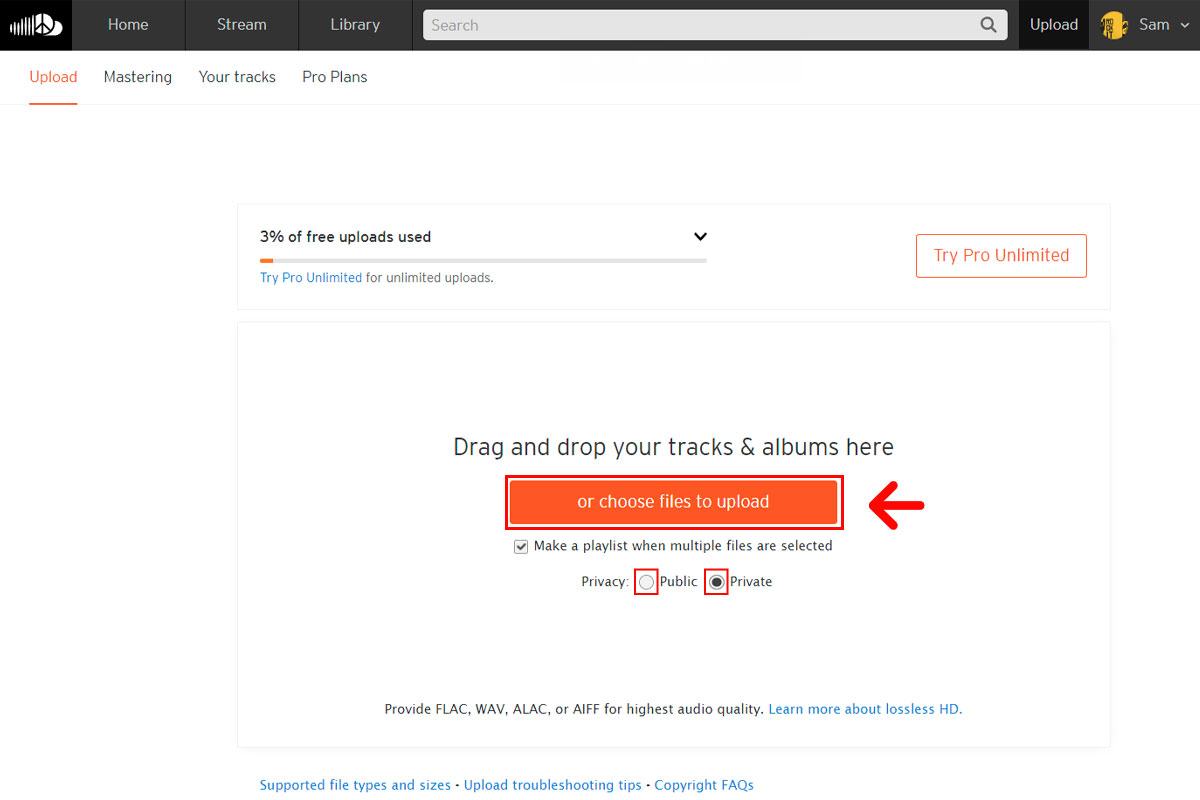 How to Upload Track on SoundCloud Website 4