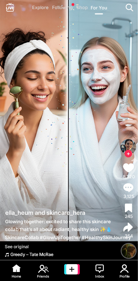 collaborate with other tiktok creator
