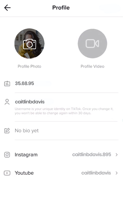 link youtube on your tiktok profile page