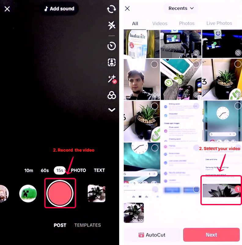 record or upload your video