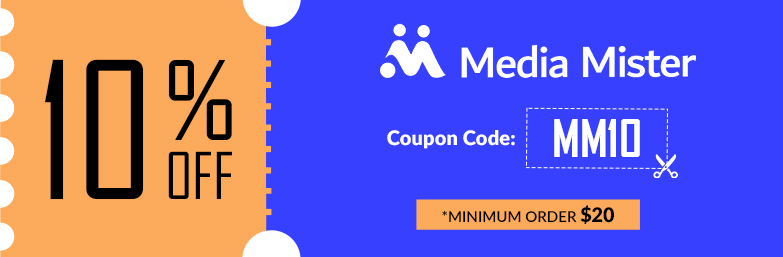 Media Mister 10 Percentage Discount Coupon