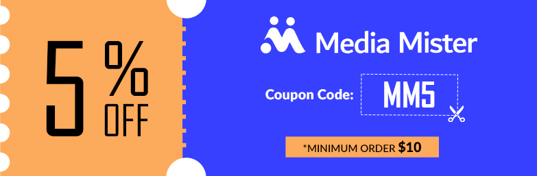 Media Mister 5 Percentage Discount Coupon