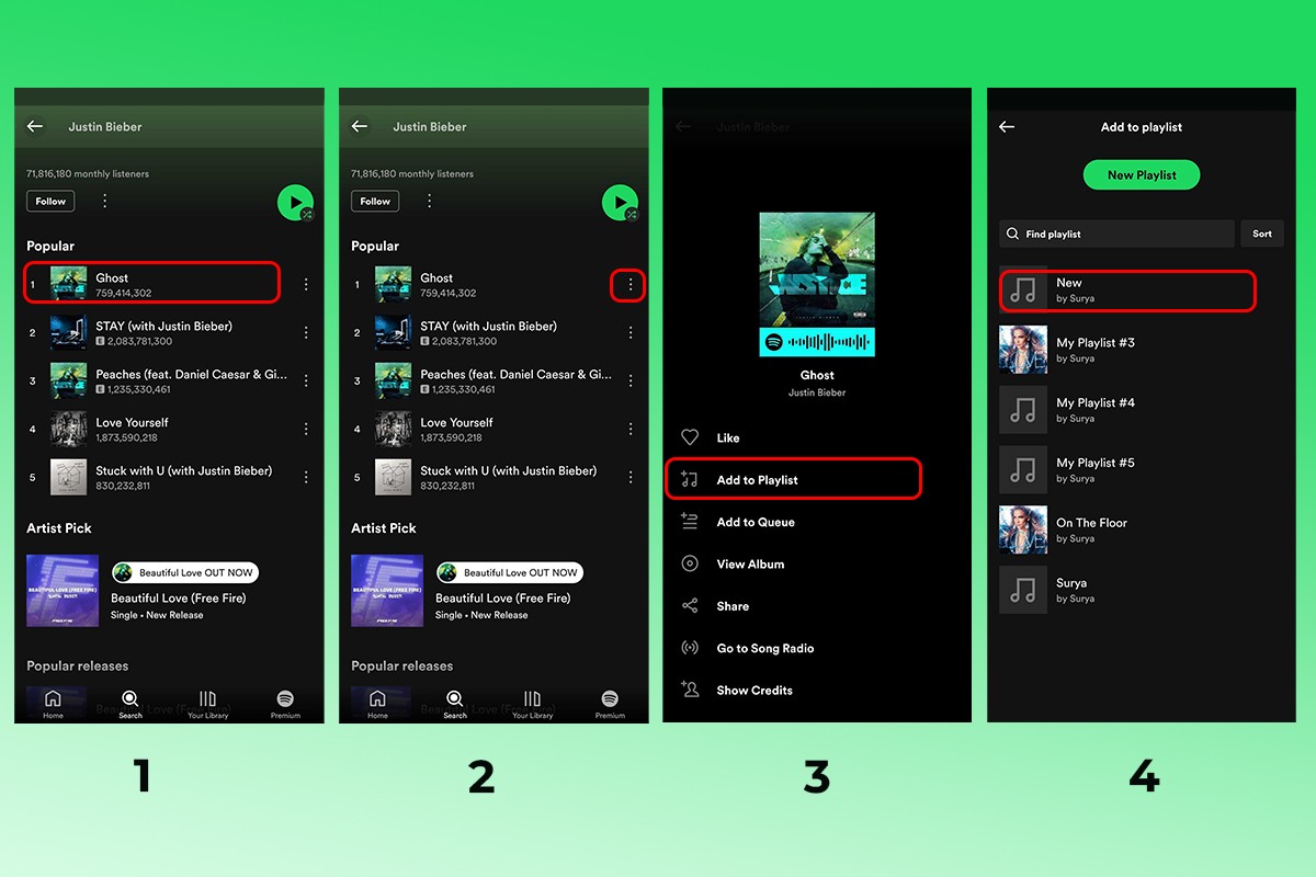 add songs to the playlist