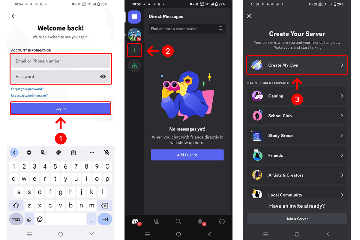 how to stream on discord mobile steps