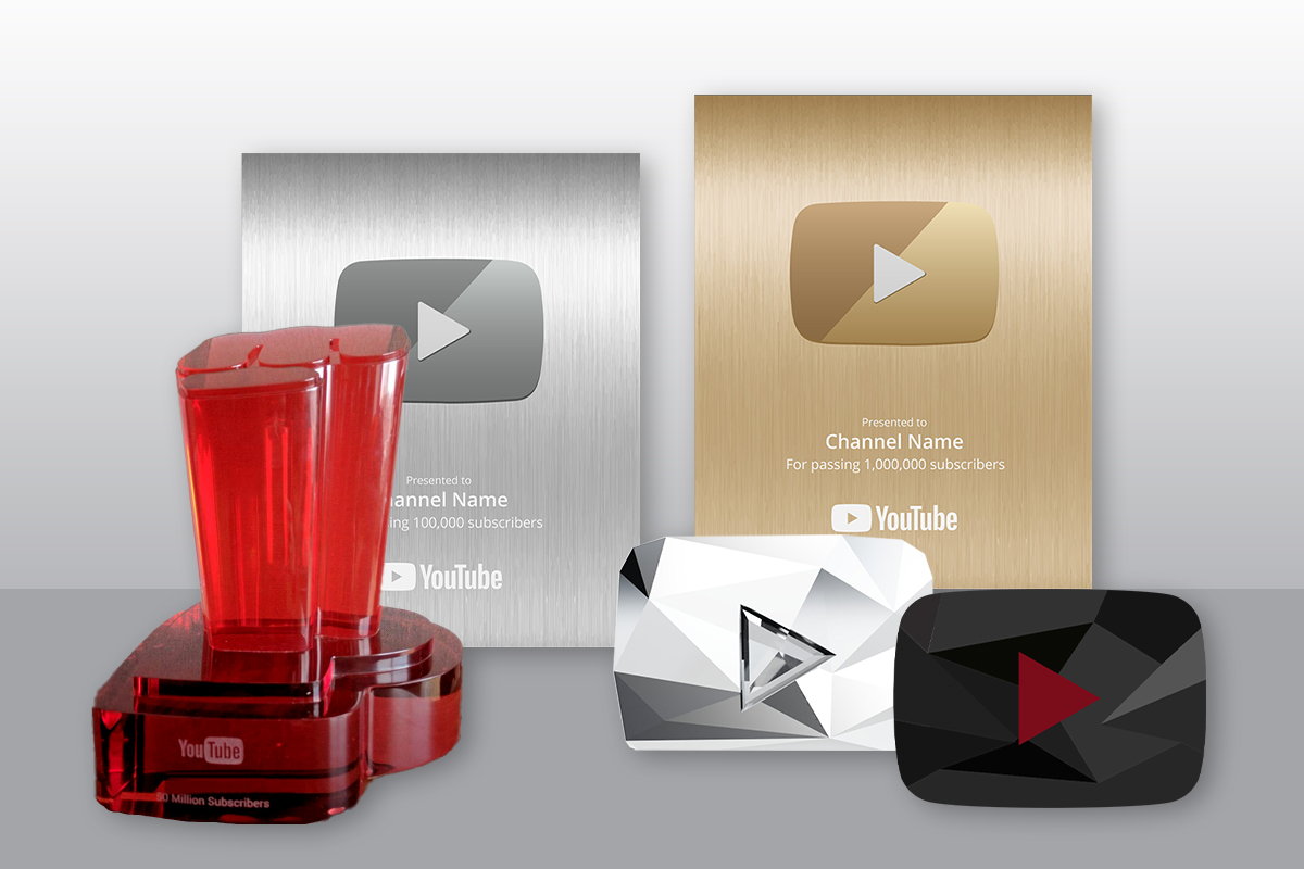 Custom Social Media Award, Plaque Creator play button award,  play  button