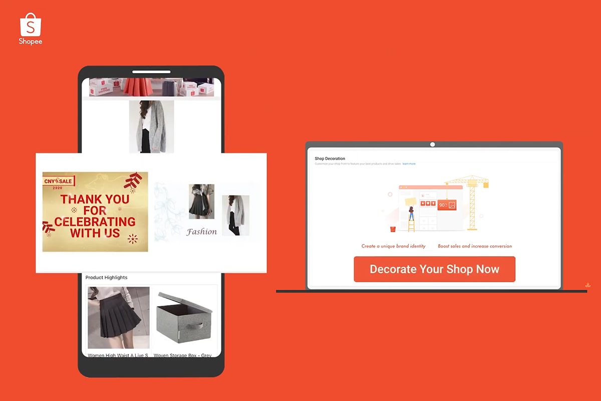 decorate your shop page
