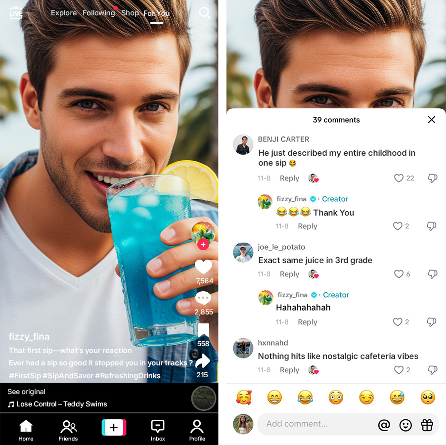 engage with other tiktok creators