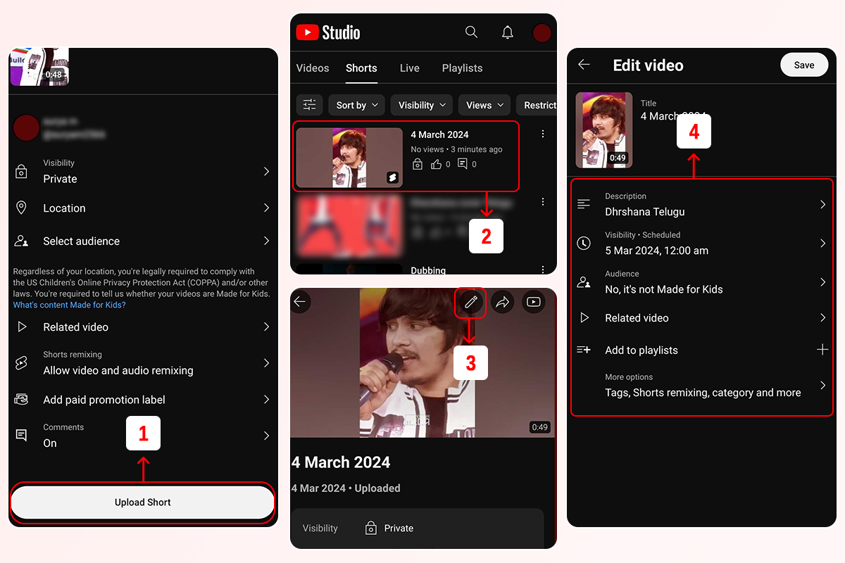 how to schedule your YouTube videos on mobile
