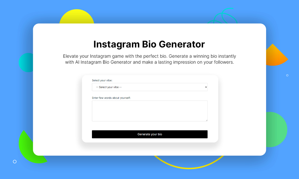 instagram bio generator