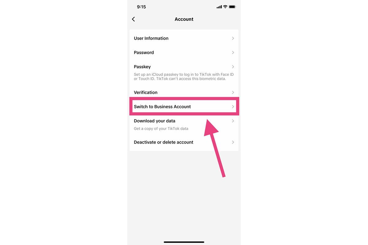 switch to tiktok business account switch to tiktok business account