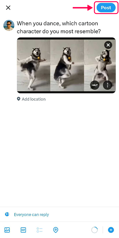 click post to publish