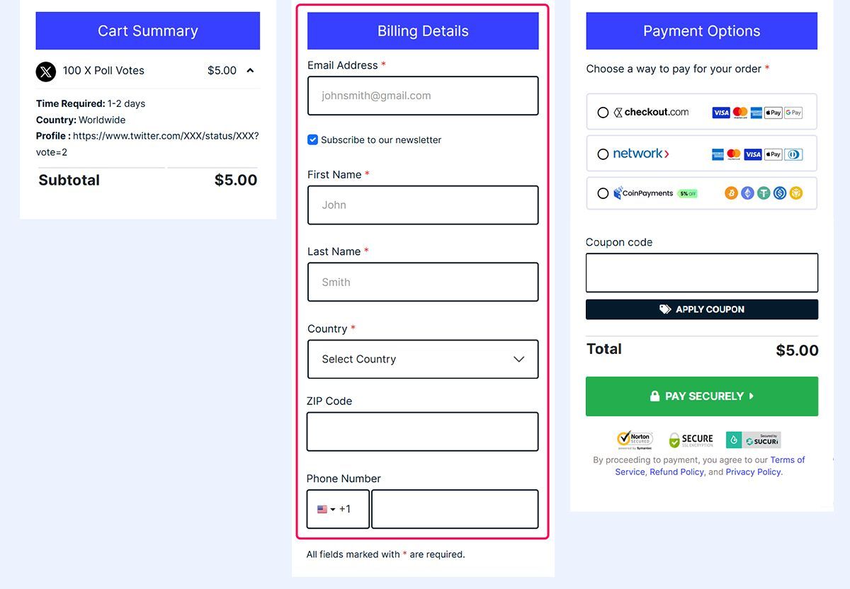 Step-by-Step Guide to Order X Poll Votes on Media Mister