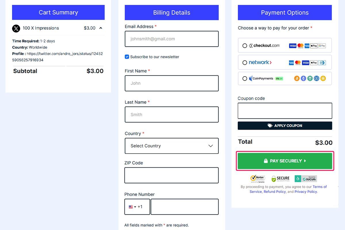 finalize transaction x impressions finalize transaction x impressions