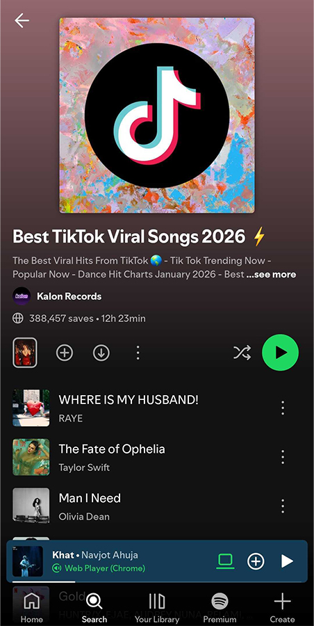 check out tiktoks own spotify profile