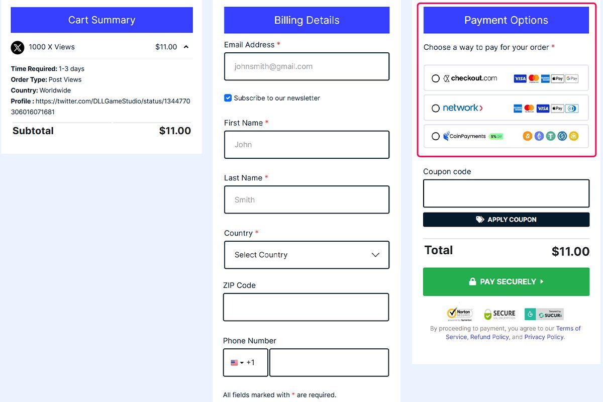 select your payment gateway to complete your x views purchasing select your payment gateway to complete your x views purchasing