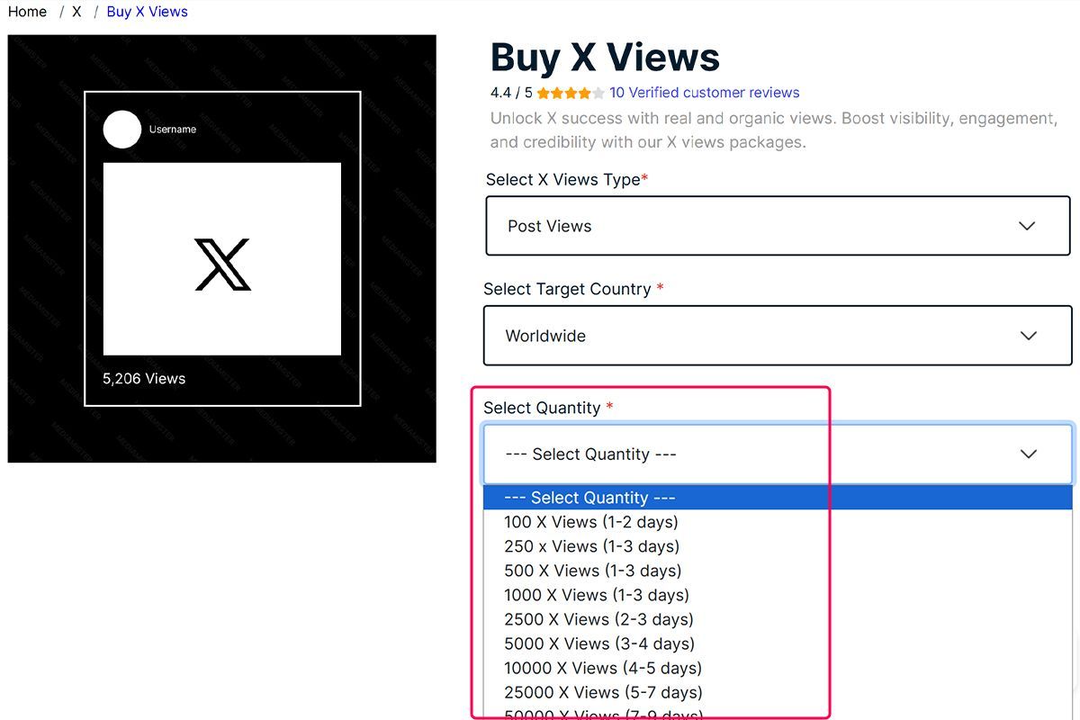 View All X How to Order X Views on Media Mister | Step-by-Step Guide
