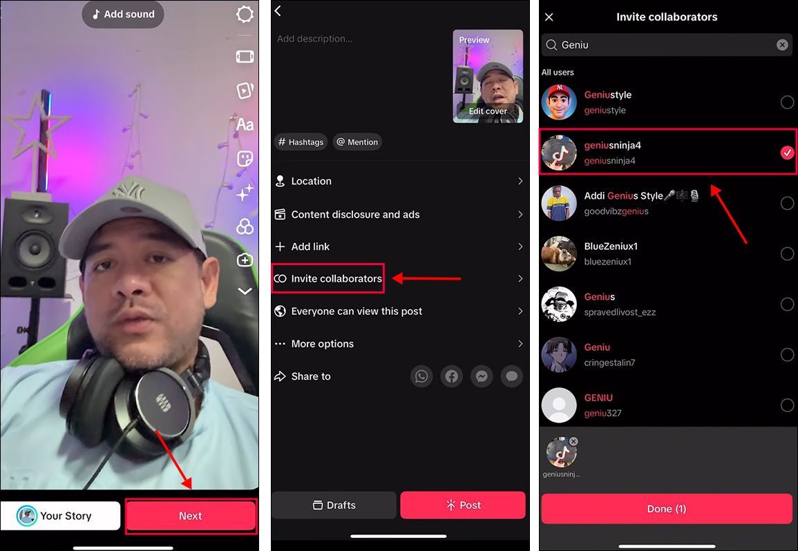 tap invite collaborators and choose them tap invite collaborators and choose them
