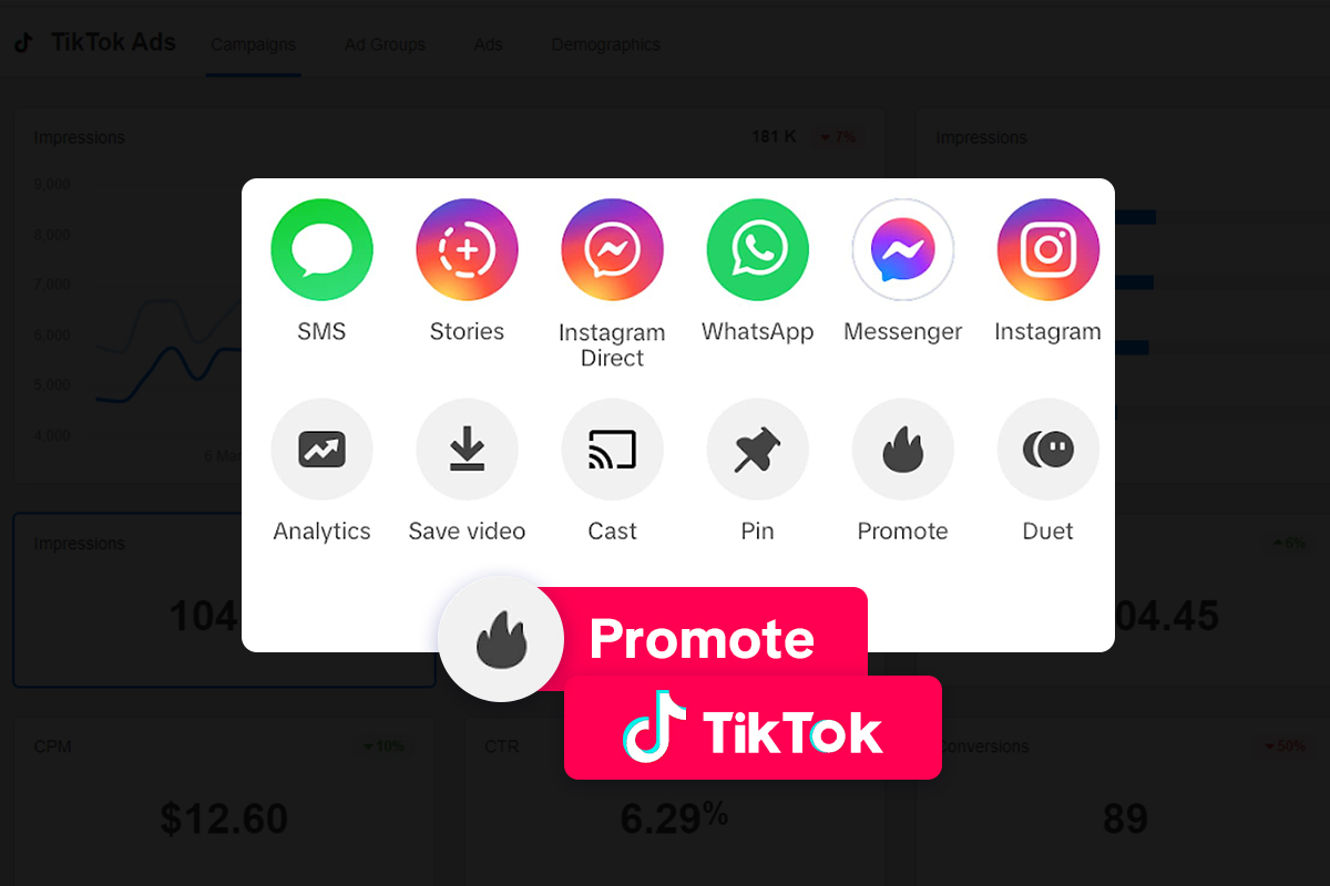 use the tikTok promote feature
