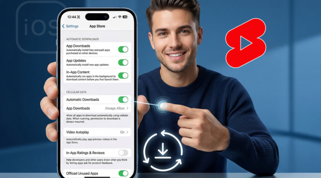 automatic download feature for youtube shorts for ios