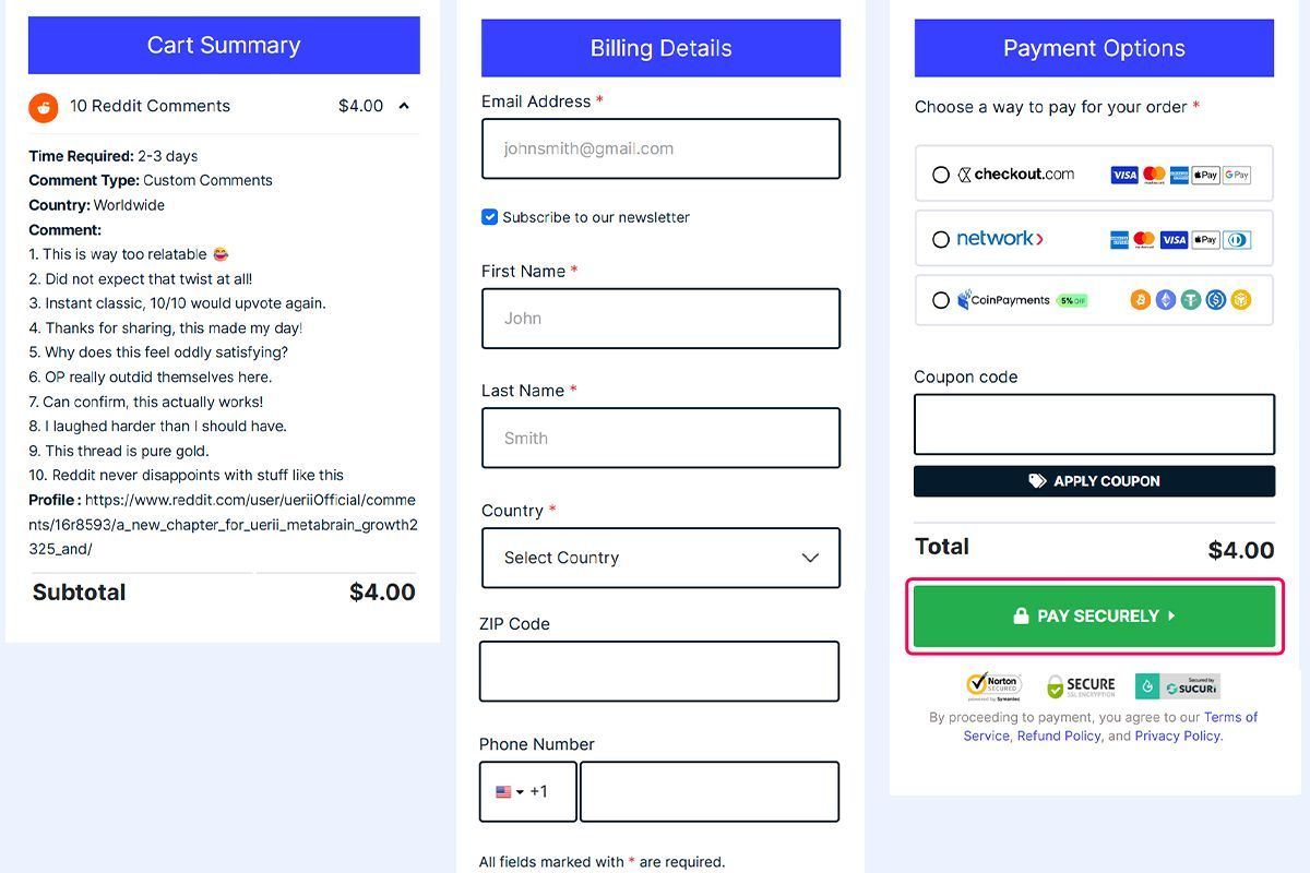 complete your payment complete your payment