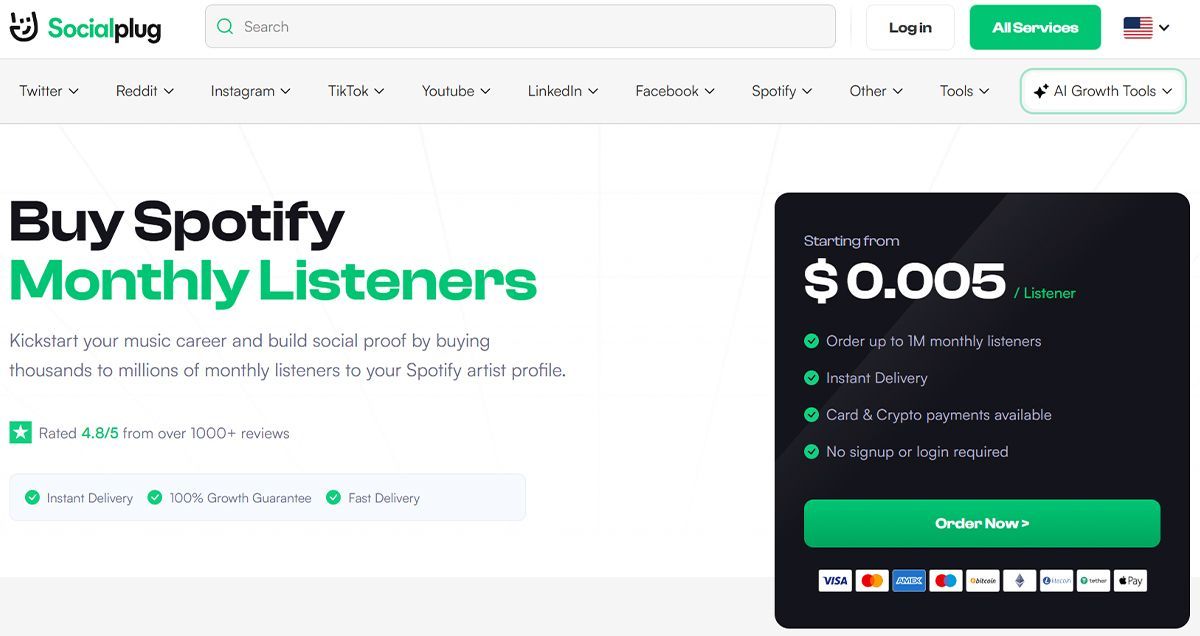 socialplug spotify monthly listeners page socialplug spotify monthly listeners page