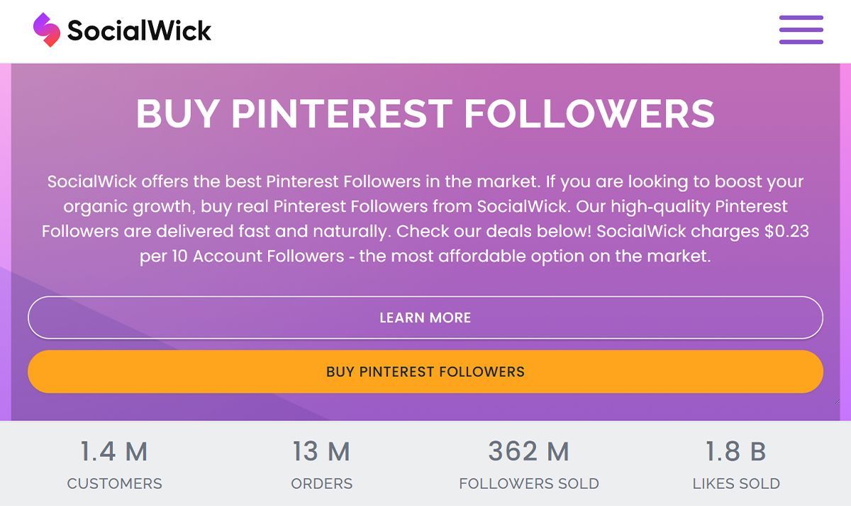 socialwick pinterest followers page socialwick pinterest followers page