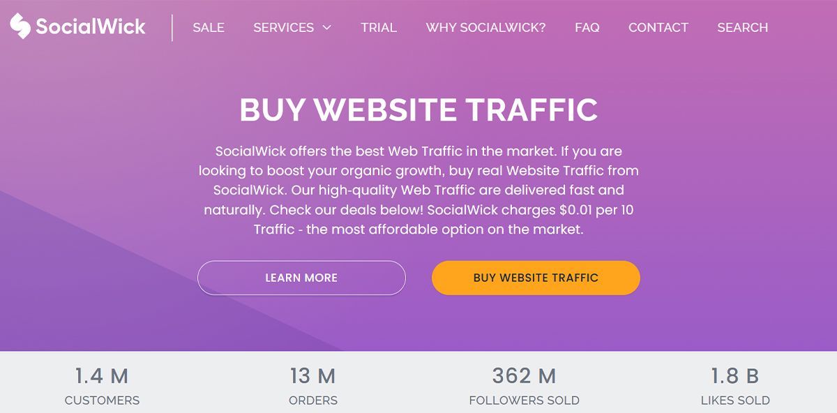 socialwick website traffic page socialwick website traffic page