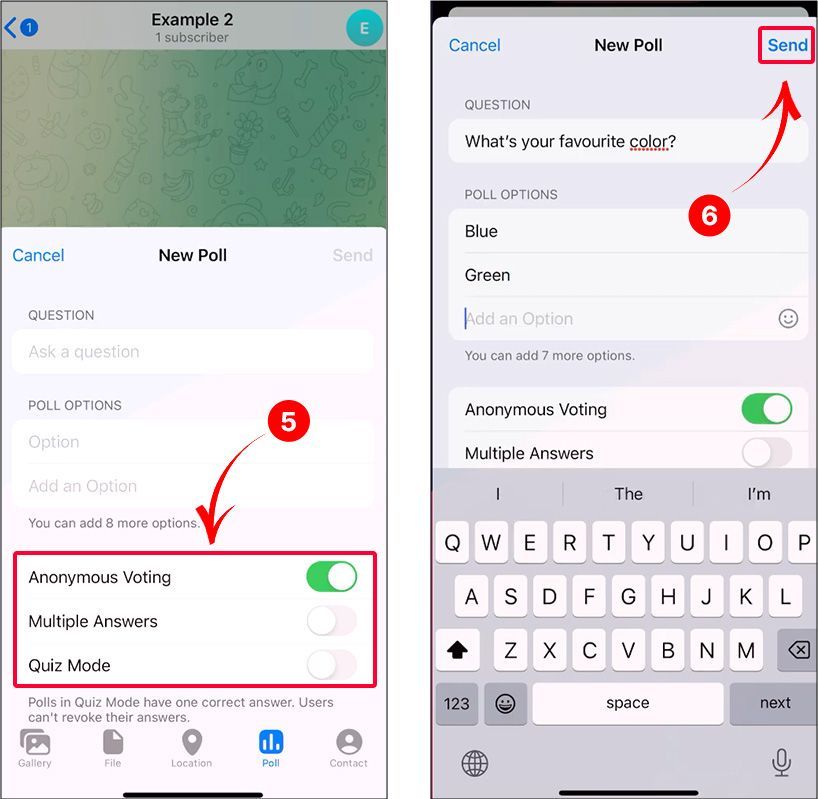 choose poll setting and publish choose poll setting and publish
