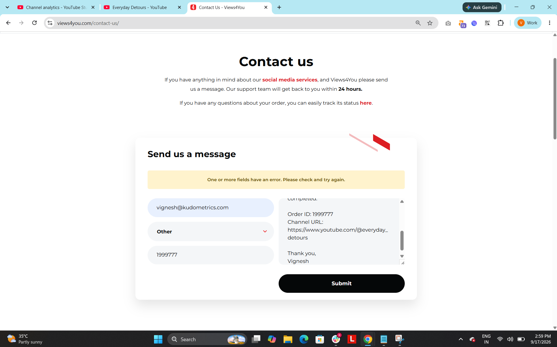 views4you contact us form