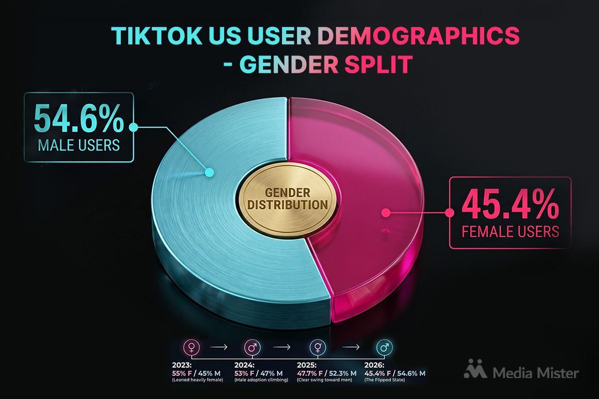 tiktok user demographics -gender split tiktok user demographics -gender split