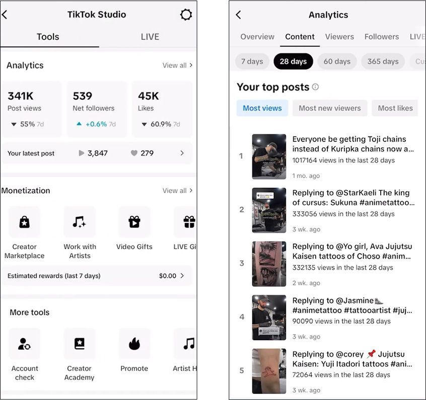 view tiktok analytics data view tiktok analytics data