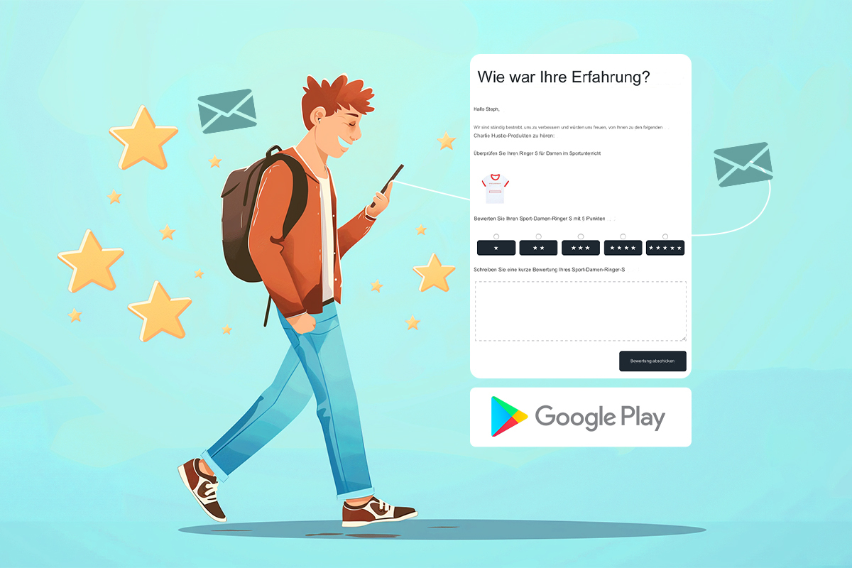 Benutzer per E-Mail zur Bewertung einladen