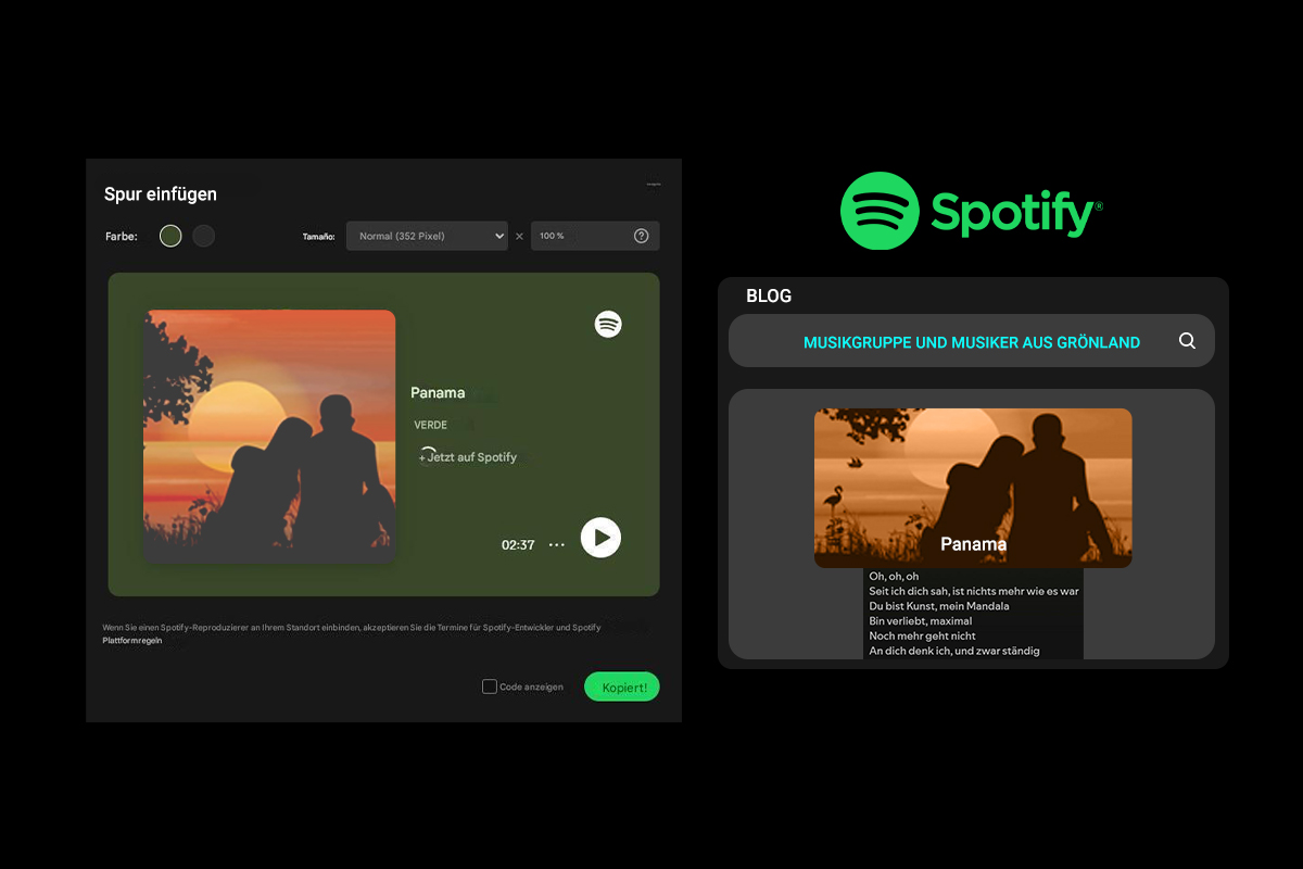 Fügen Sie einen Spotify-Play-Button zu Ihrer Website hinzu