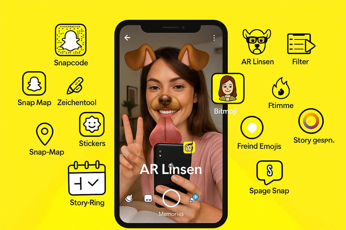 Nutzen Sie die einzigartigen Funktionen von Snapchat