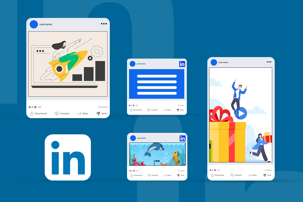 Utiliza varios tipos de contenido