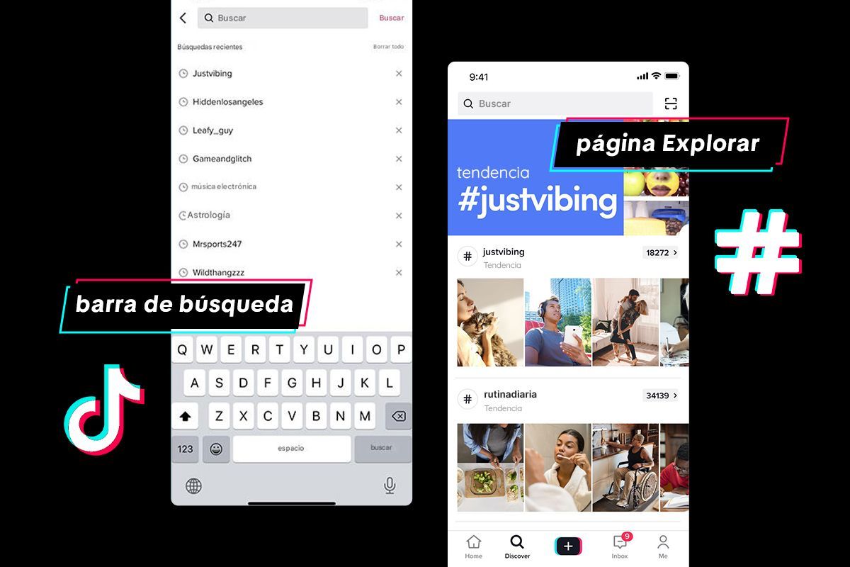usa la página explorar y la barra de búsqueda de tiktok usa la página explorar y la barra de búsqueda de tiktok