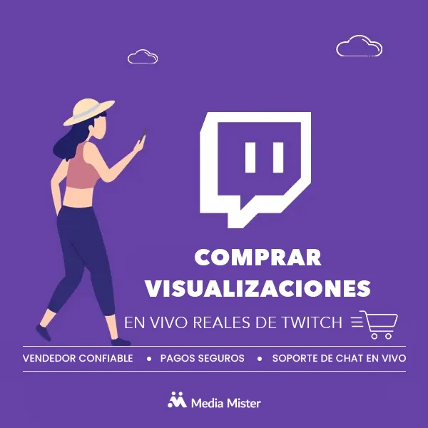 Comprar visualizaciones en vivo reales de Twitch