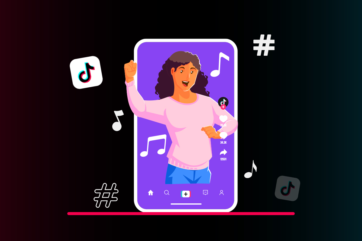 utilisez des hashtags et de la musique