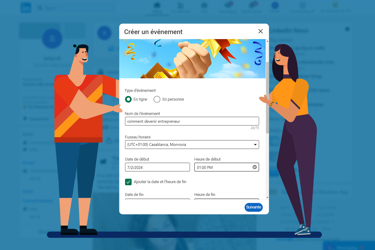 Créer des événements LinkedIn