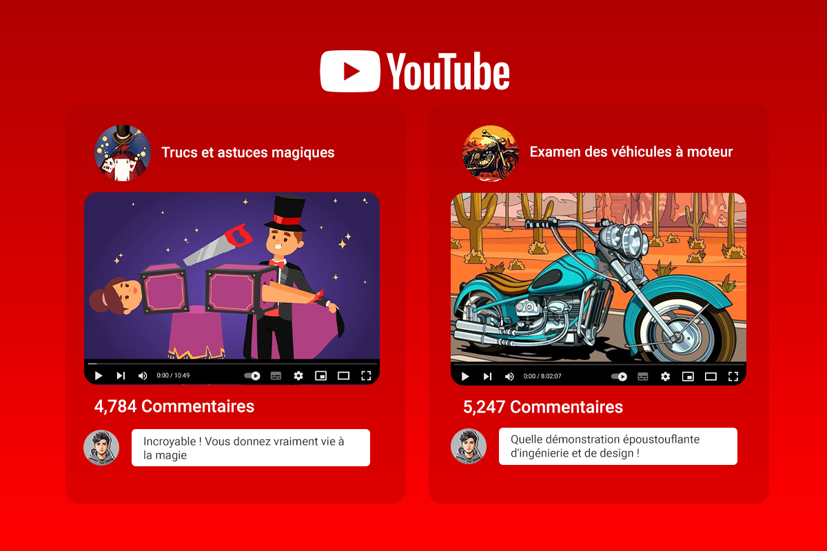 Commenter d'autres chaînes YouTube