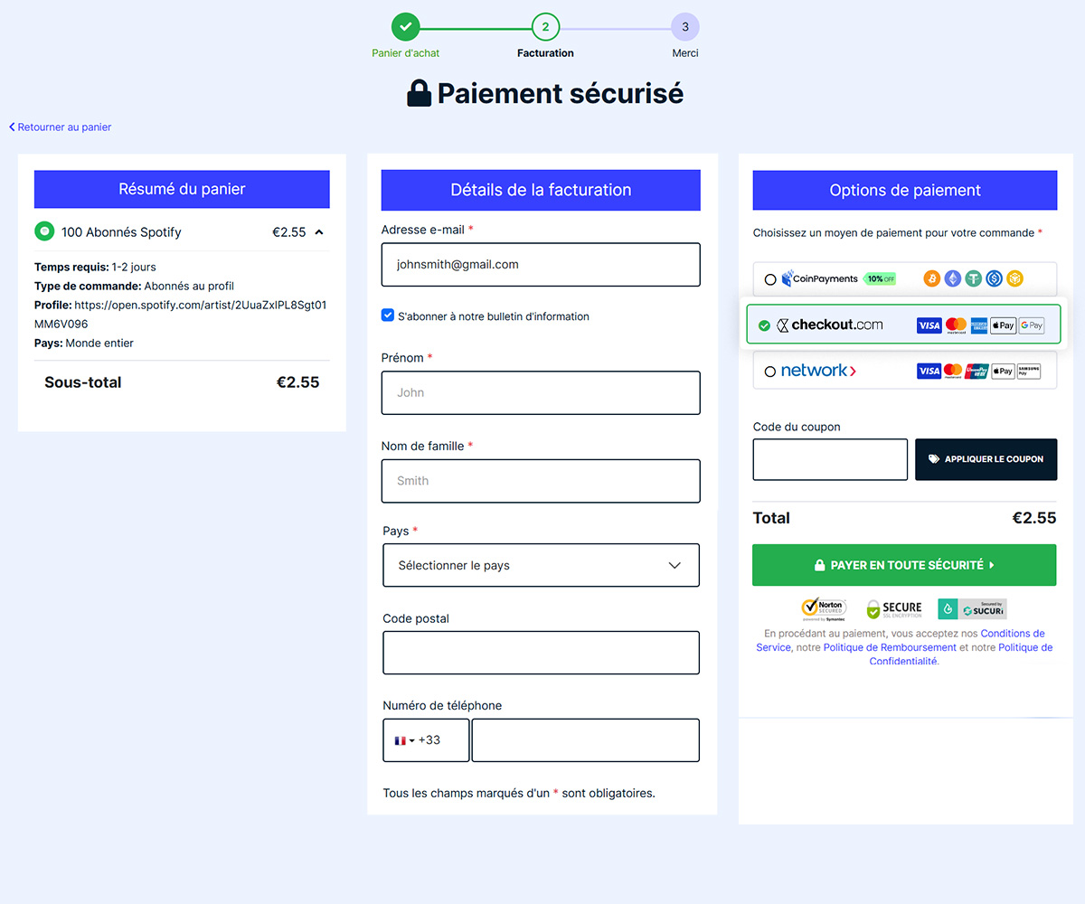 Payer avec Checkout chez Media Mister
